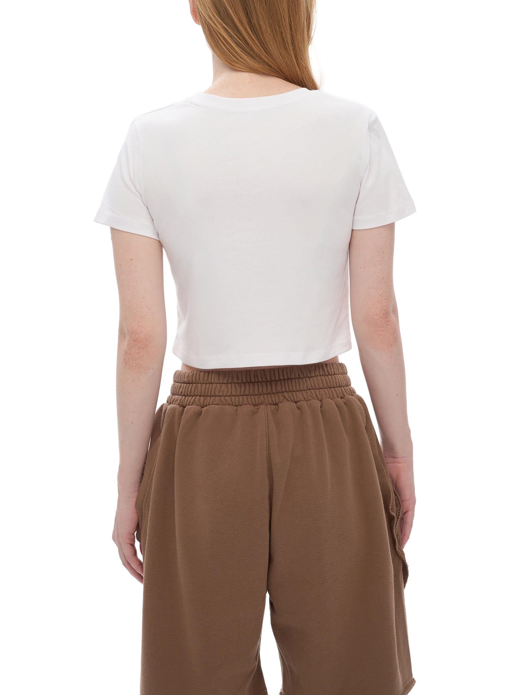 | "Tech-House Wife" | Graphic Top Fitted Cotton Crop Tee